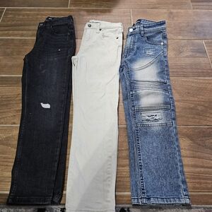 Kids Beige Straight-Leg Jeans - Unbranded